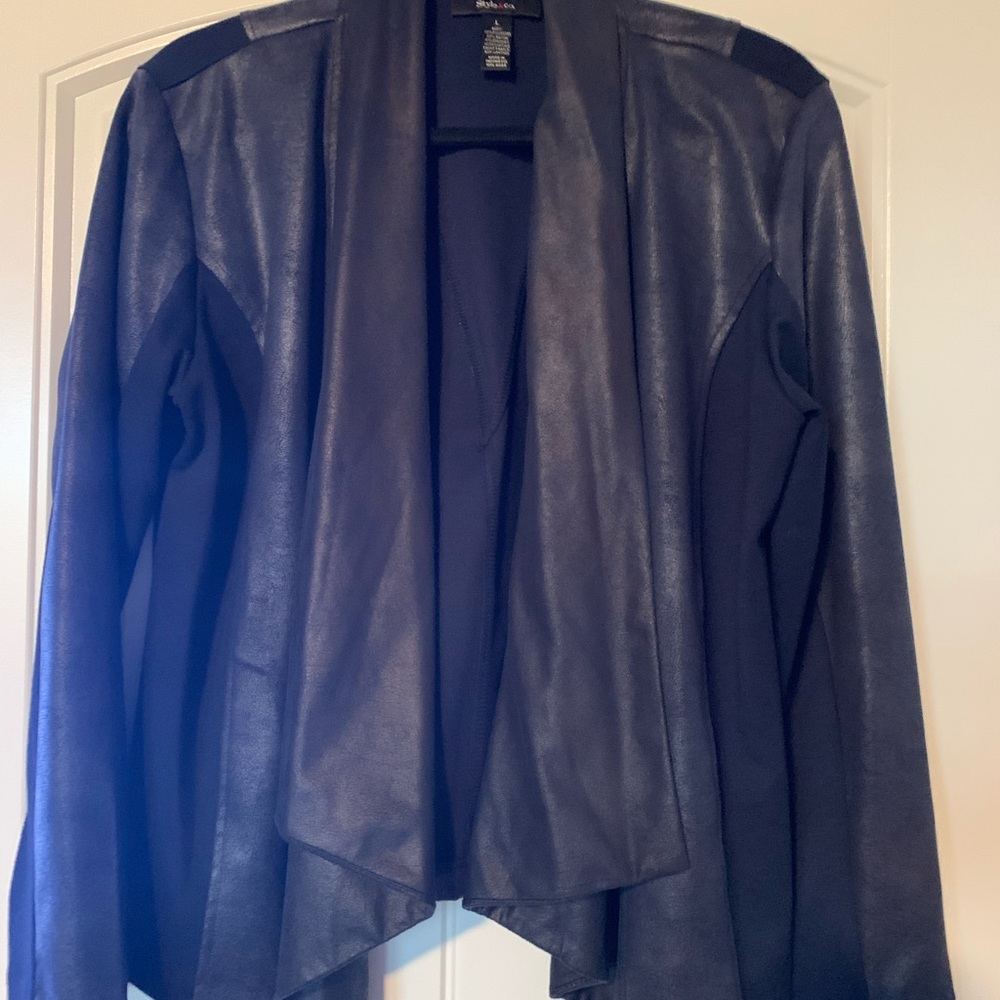 Navy suede like jacket